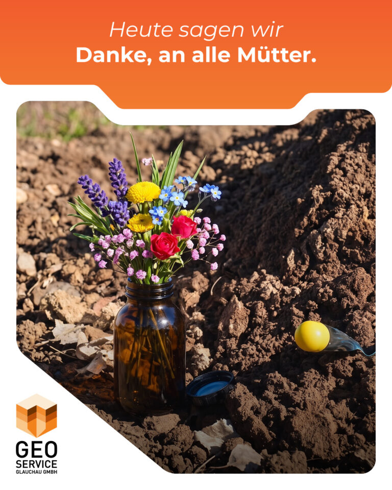 Blumen ranken aus einem Fläschchen für eine Bodenprobe